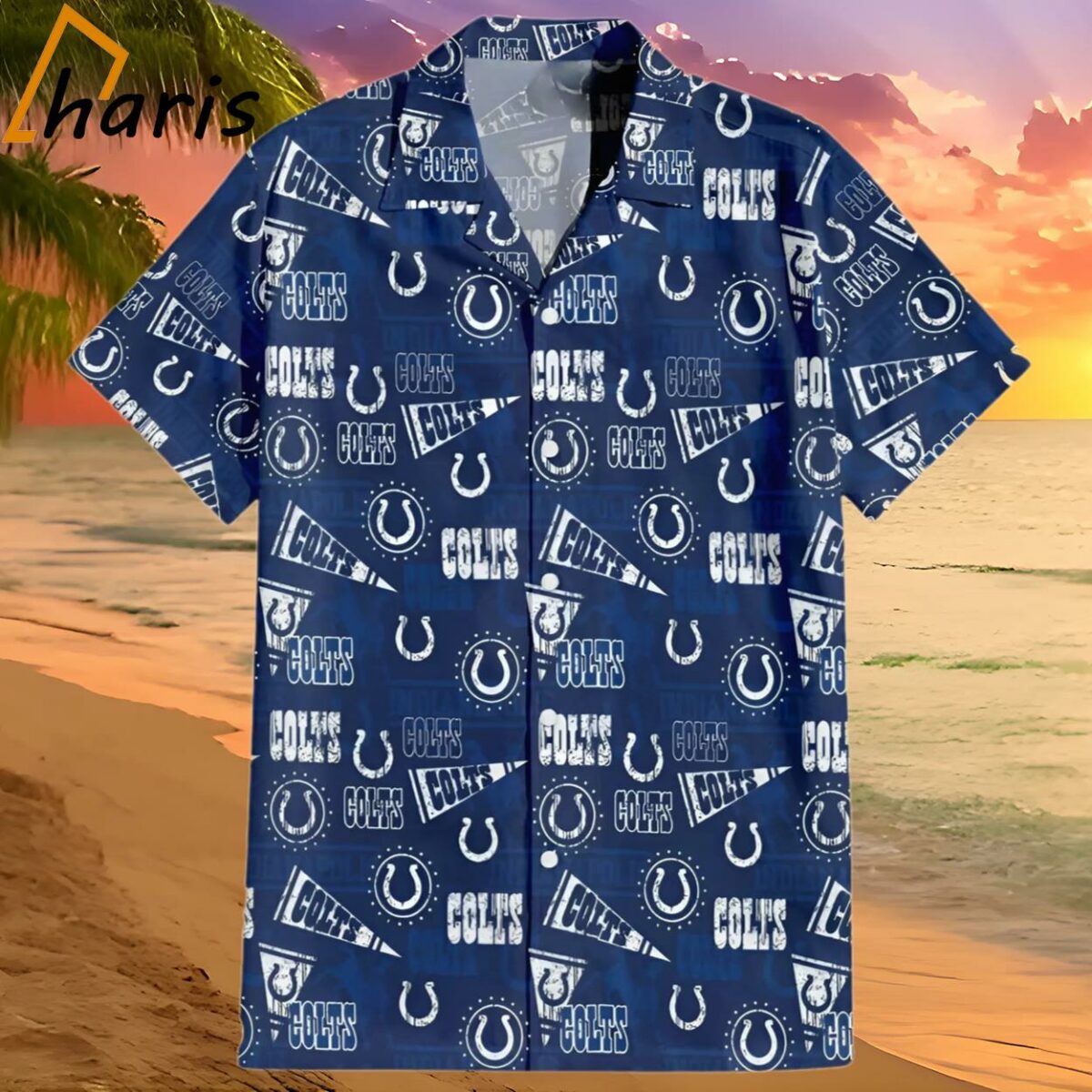 Indianapolis Colts Gridiron Majesty Hawaiian Shirt 2 2