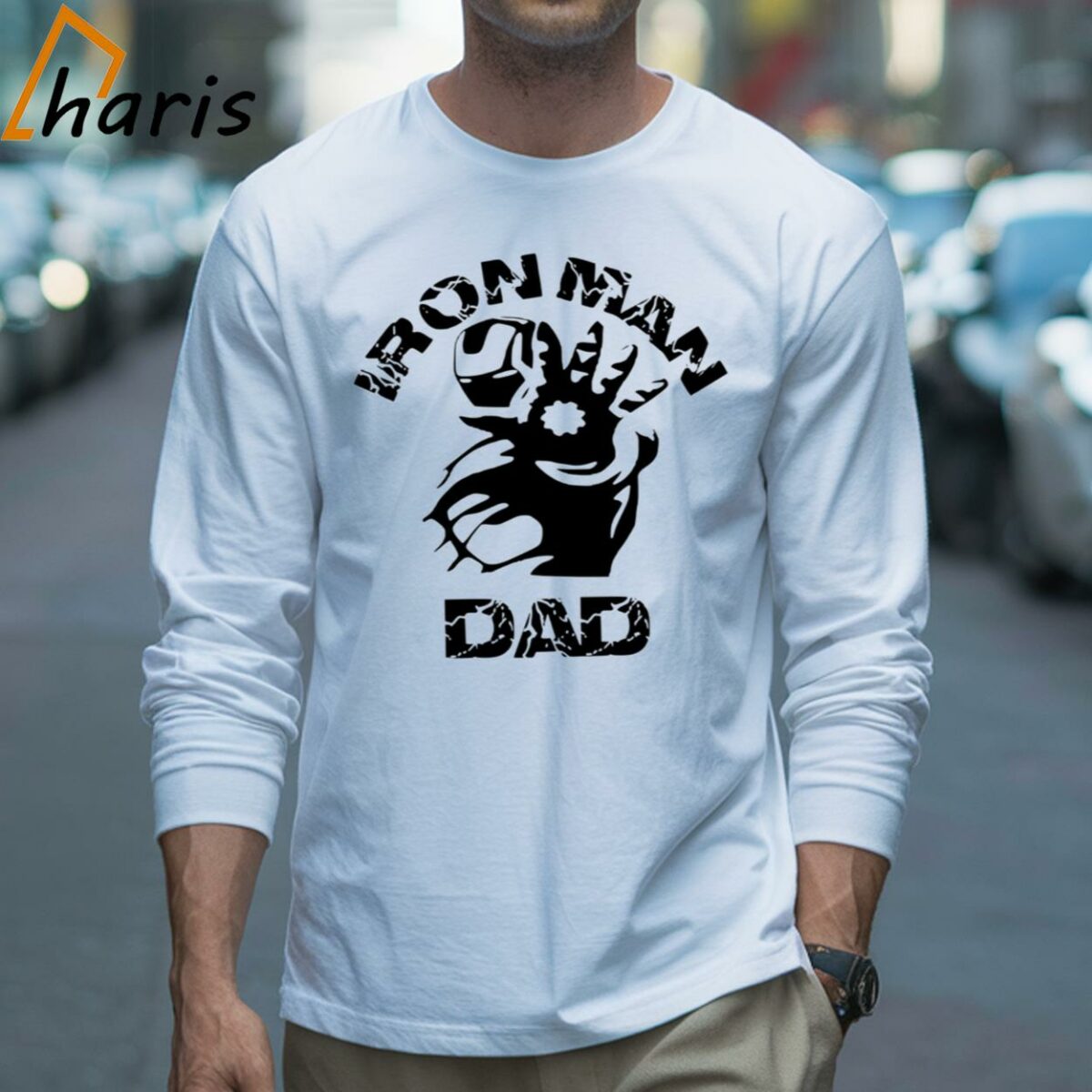 Iron Man Dad Shirt Avengers Dad Gift 3 Long sleeve shirt