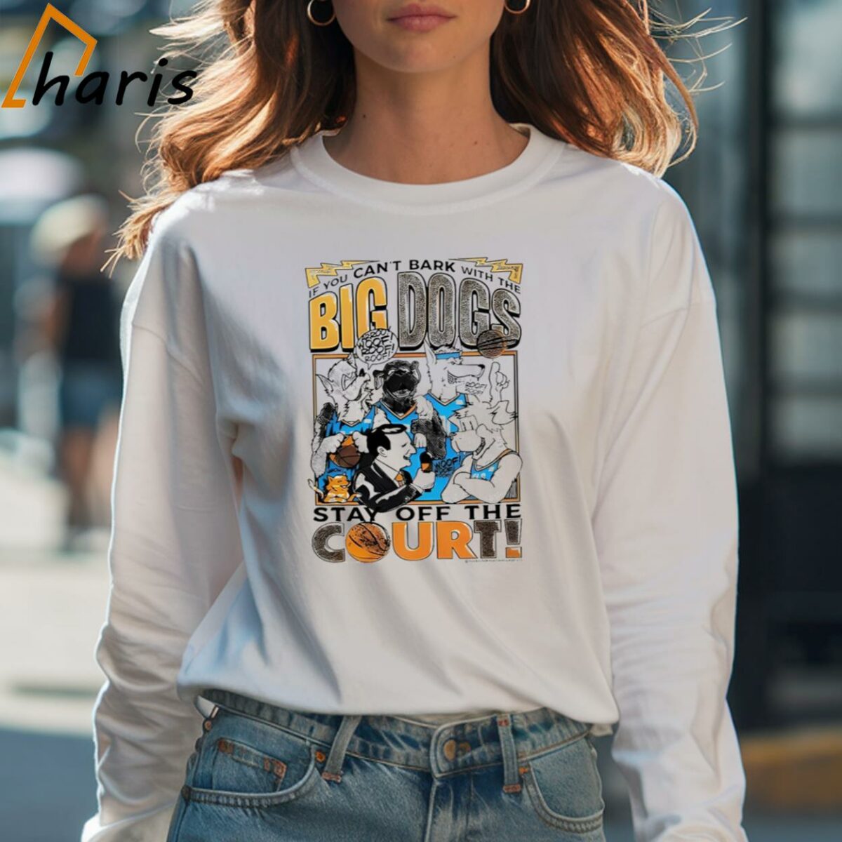 J dub Okc Thunder If You Cant Bark With The Big Dogs Stay Off The Court Shirt 4 Long sleeve shirt
