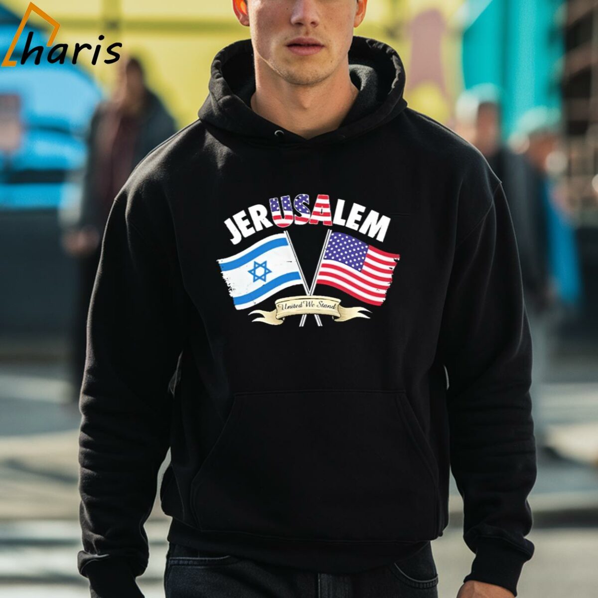 JerUSAlem United We Stand Israel USA Shirt 3 hoodie