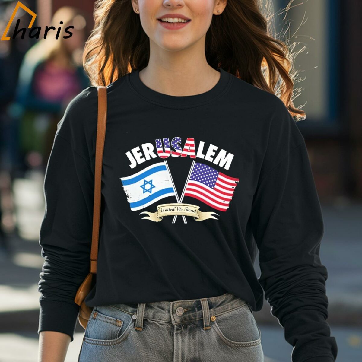 JerUSAlem United We Stand Israel USA Shirt 4 long sleeve shirt
