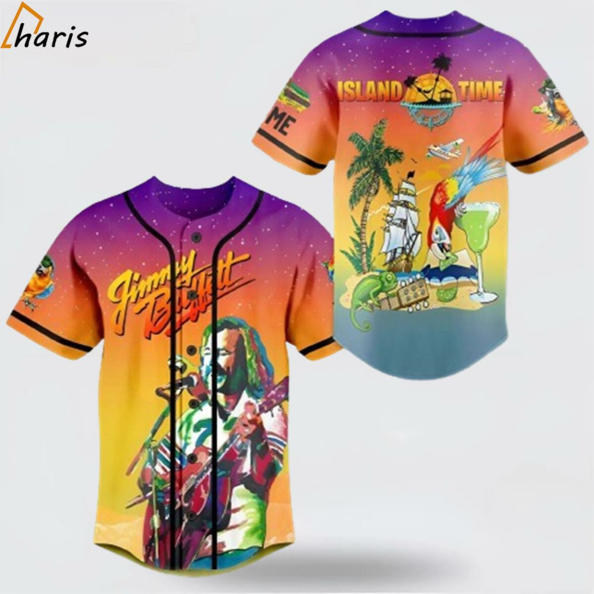 Jimmy Buffett Island Time Custom Baseball Jersey 1 jersey