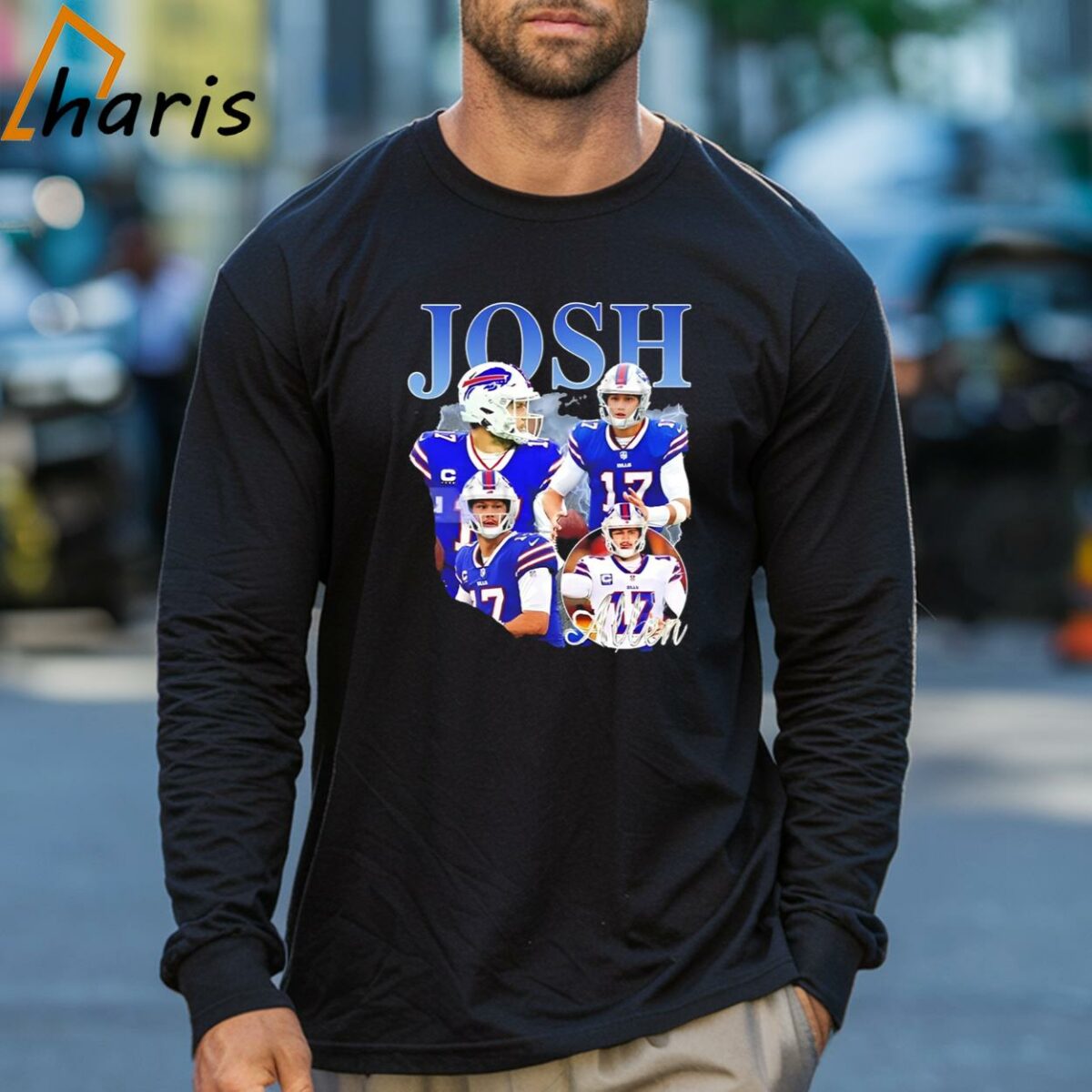 Josh Allen Buffalo Bills Number 17 Graphic Shirt 3 Long sleeve shirt