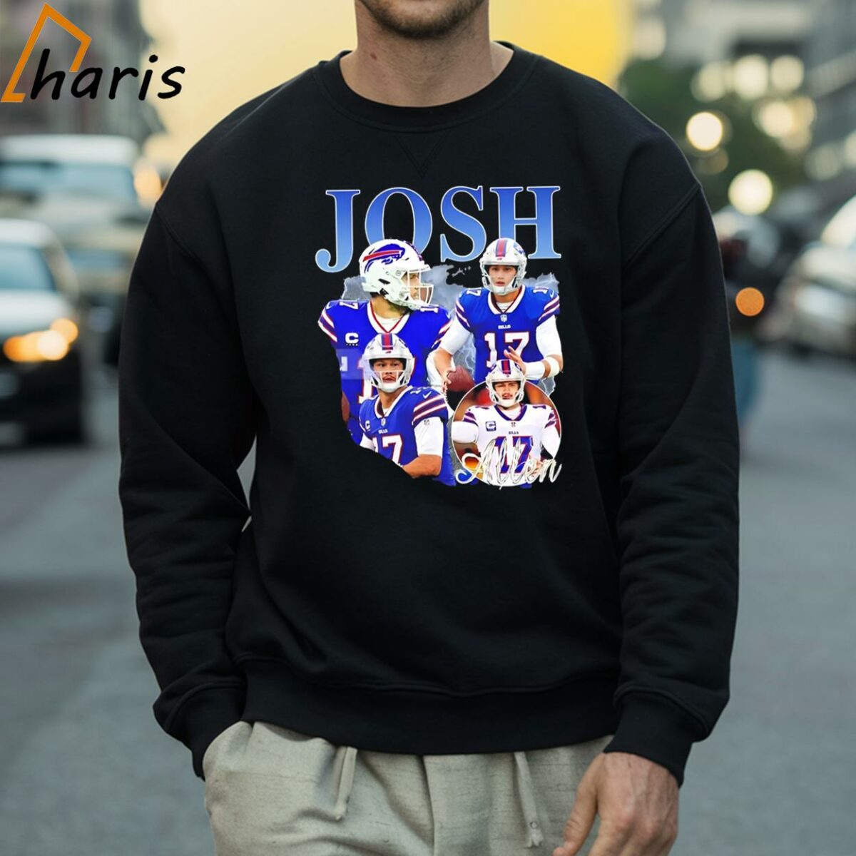 Josh Allen Buffalo Bills Number 17 Graphic Shirt 4 Sweatshirt