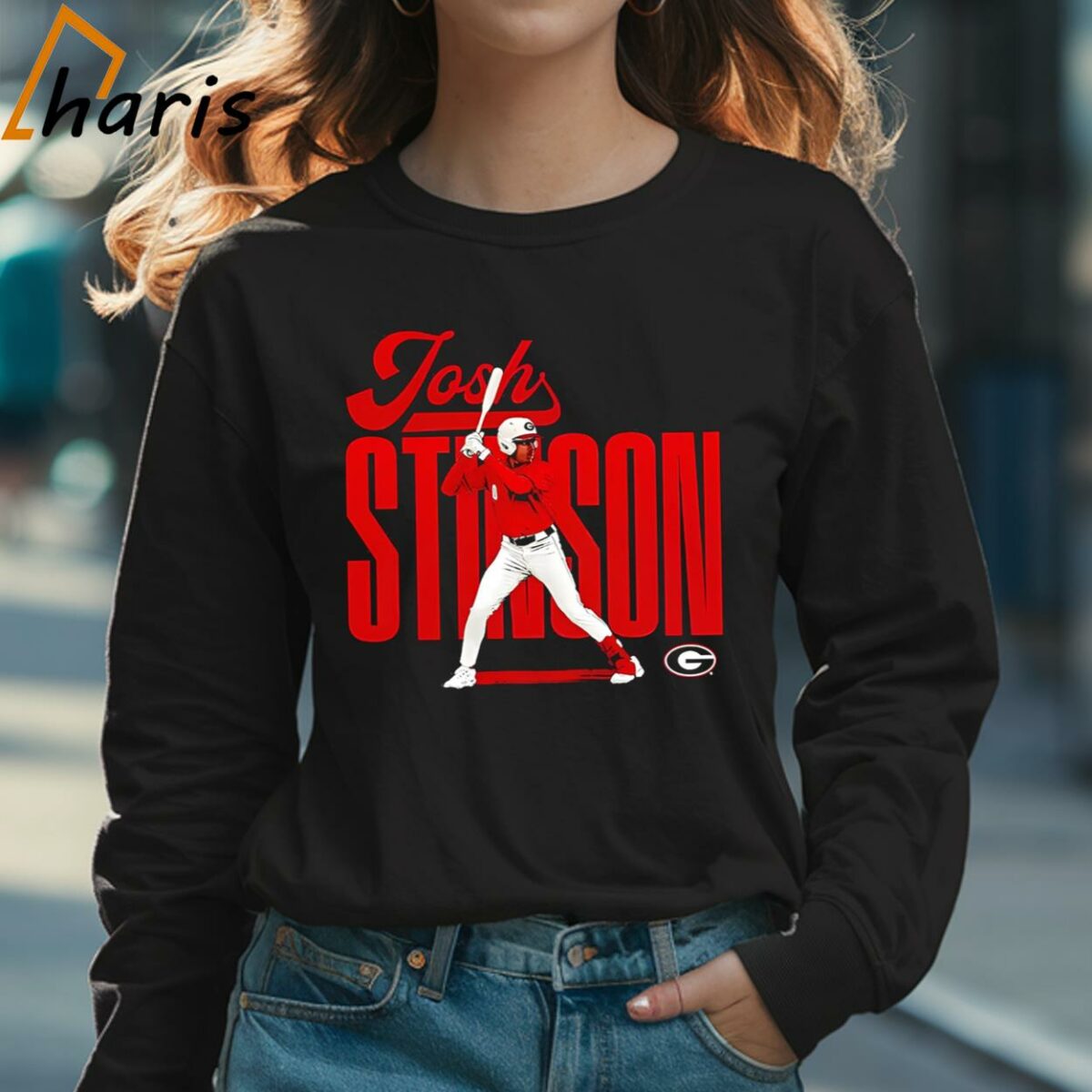 Josh Stinson Player Georgia NCAA Baseball Collage Poster Shirt 3 Long sleeve shirt