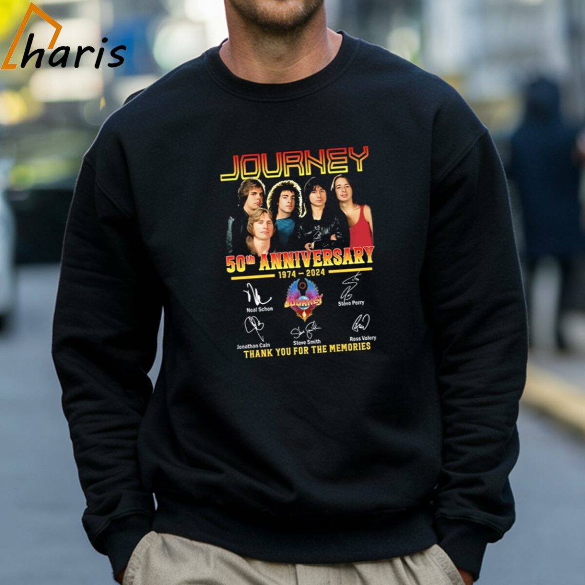 Journey 50th Anniversary 1974 2024 Thank You For The Memories Signatures T shirt 4 Sweatshirt