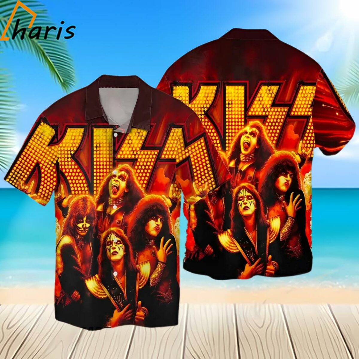 KISS Rock Band Music Aloha Hawaiian Shirt 2 2