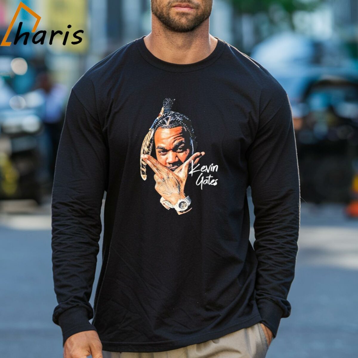 Kevin Gates American Rapper And Singer Graphic Shirt 3 Long sleeve shirt
