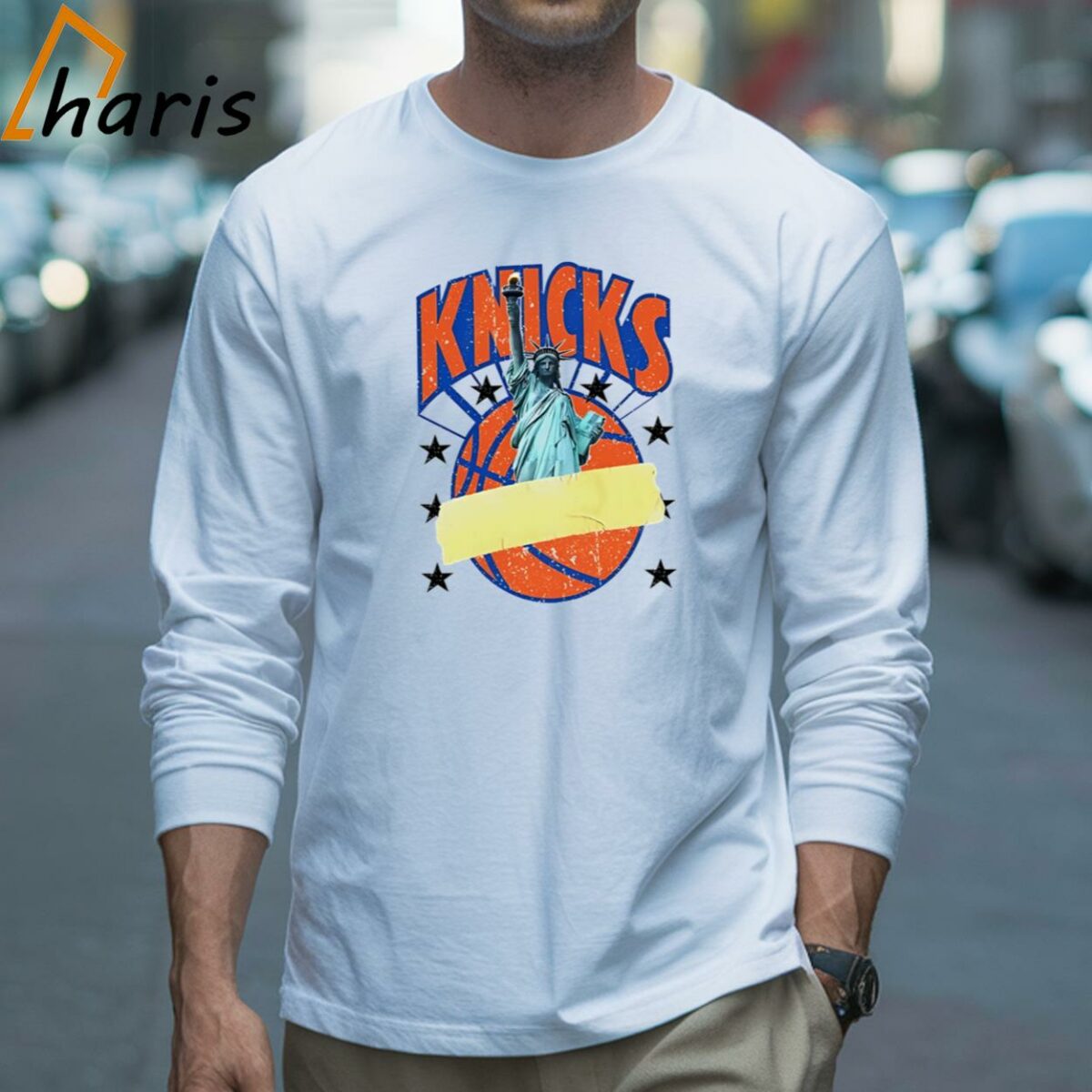 Knicks Basketball Statue Of Liberty New York Shirt 3 Long sleeve shirt