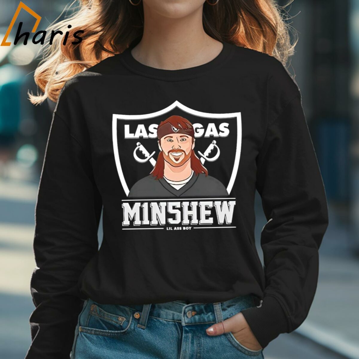 Las Vegas Raiders Gardner Minshew Lil Ass Boy Cartoon Shirt 3 Long sleeve shirt