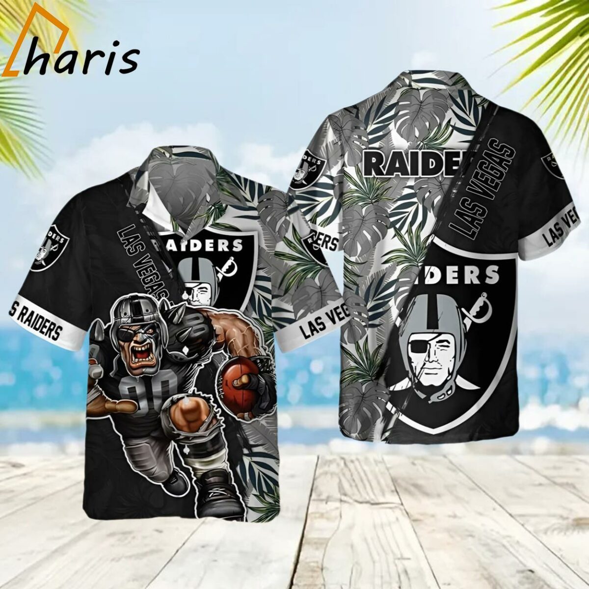 Las Vegas Raiders NFL Floral Summer Hawaiian Shirt 2 2