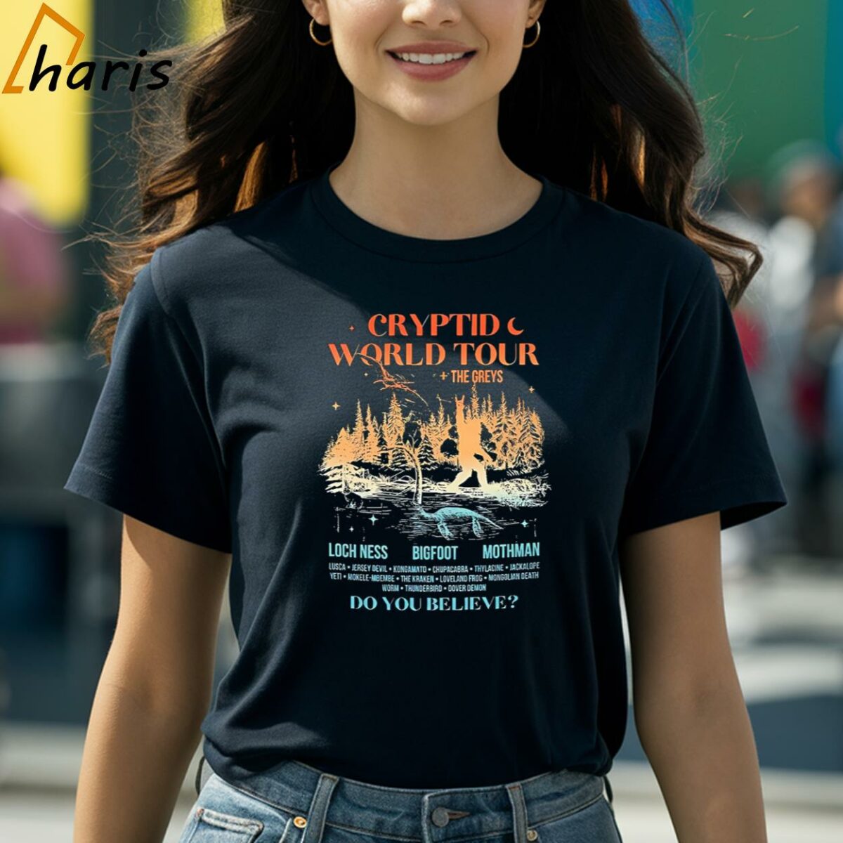 Loch Ness Bigfoot Mothman Cryptid World Tour The Greys Do You Believe Shirt 2 Shirt