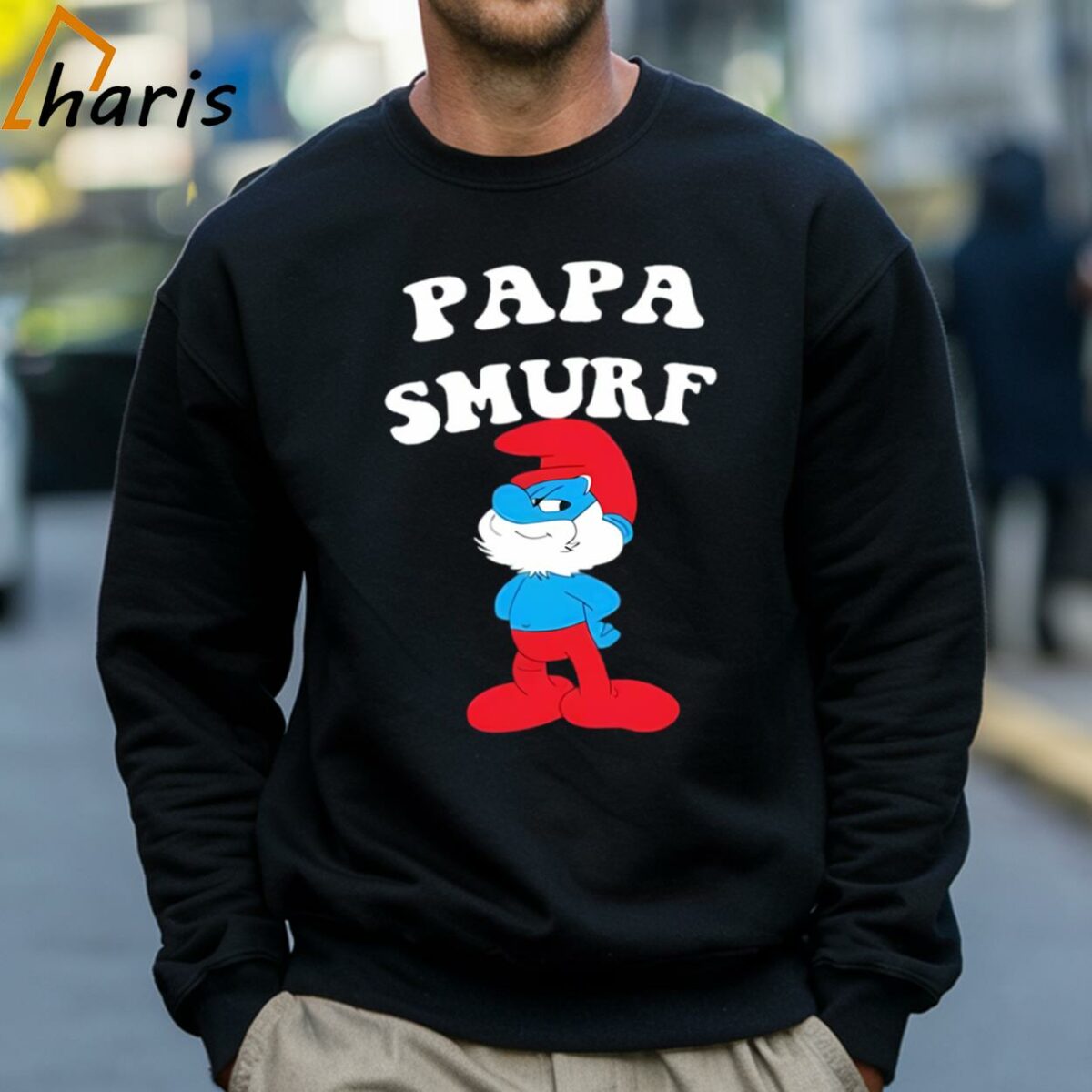 Logo Papa Smurf Joke Gift T shirt 4 Sweatshirt