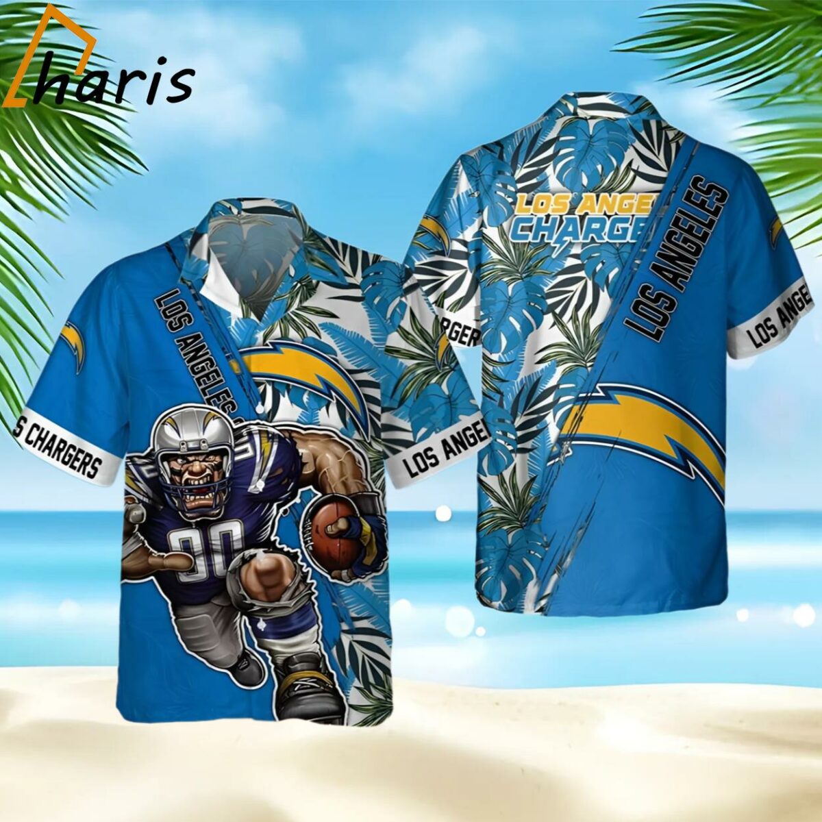 Los Angeles Chargers NFL Floral Summer Hawaiian Shirt 1 1