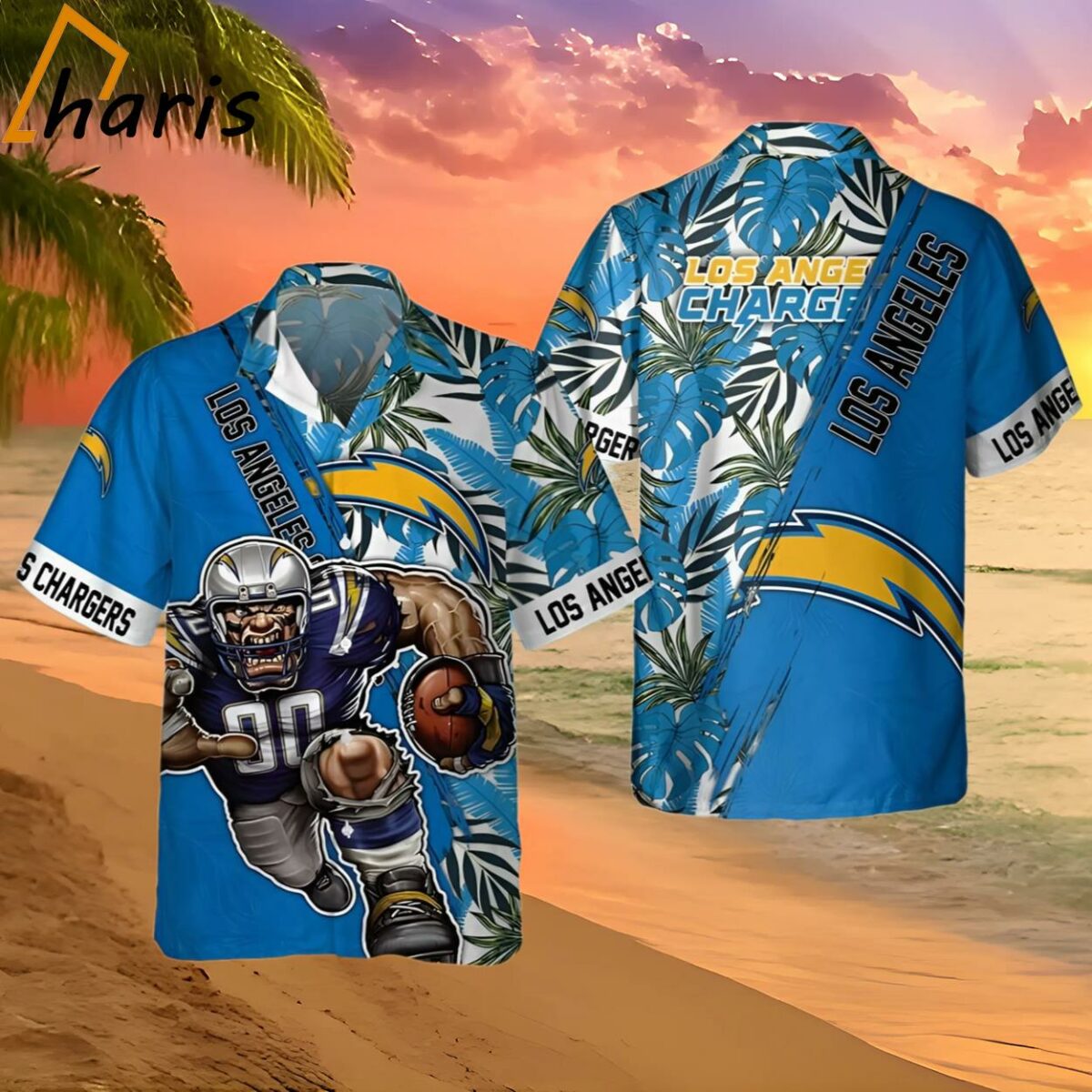 Los Angeles Chargers NFL Floral Summer Hawaiian Shirt 2 2
