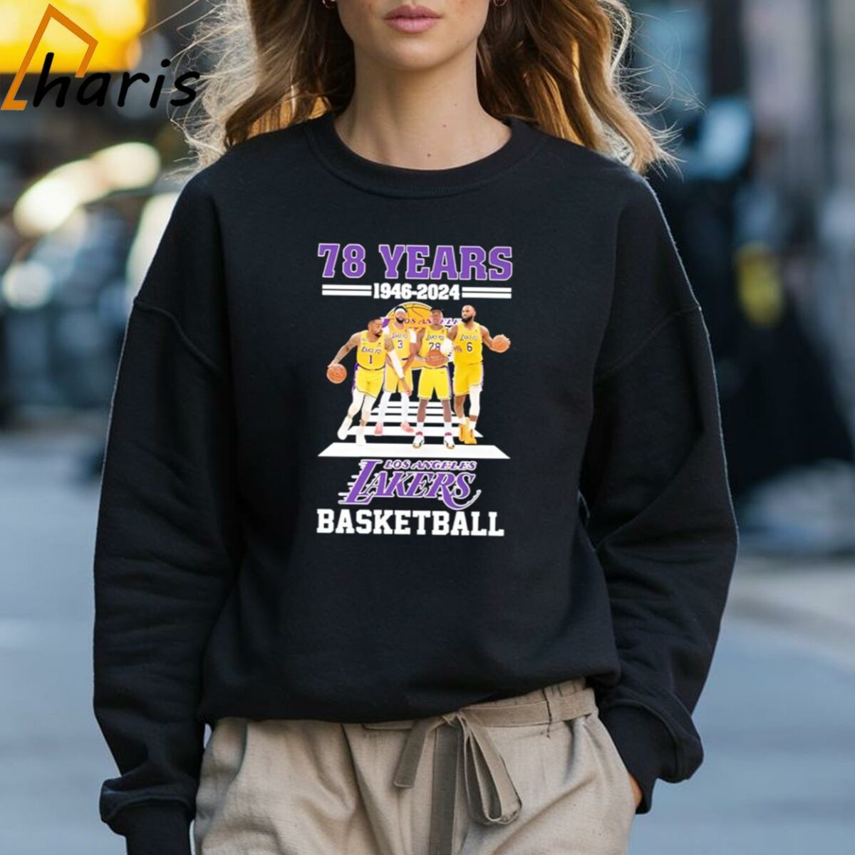 Los Angeles Lakers 78 Years Of The Memories And Achievements 1946 2024 T Shirt 3 Sweatshirt