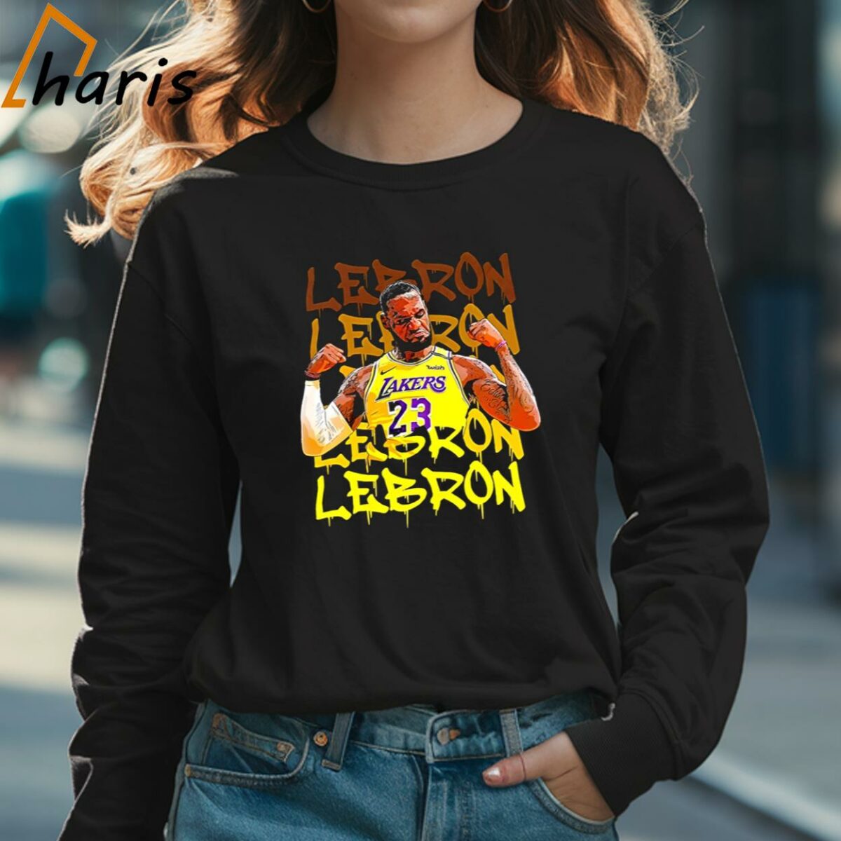 Los Angeles Lakers LeBron James 23 Strong Shirt 3 Long sleeve shirt