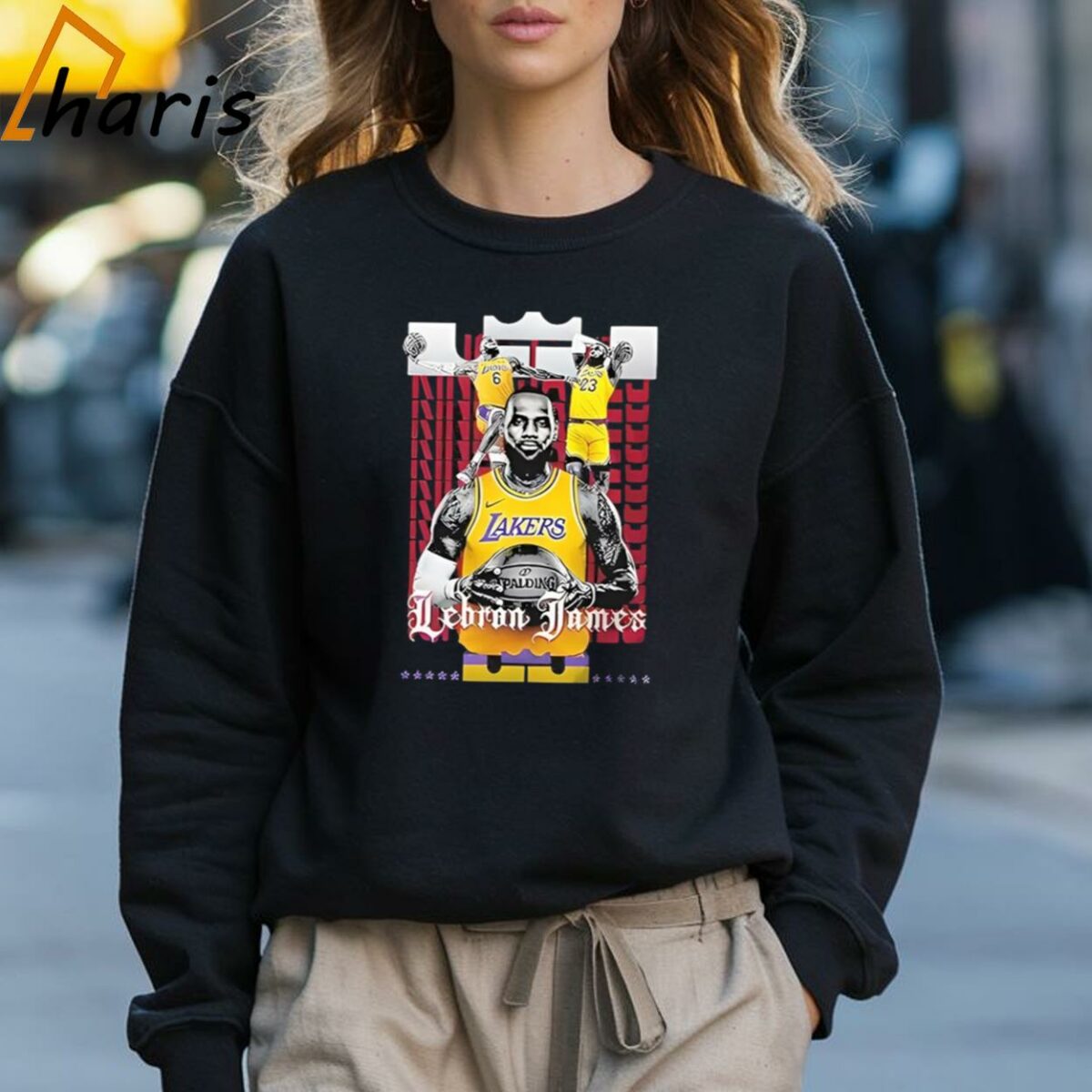 Los Angeles Lakers LeBron James True King Fan T Shirt 3 Sweatshirt