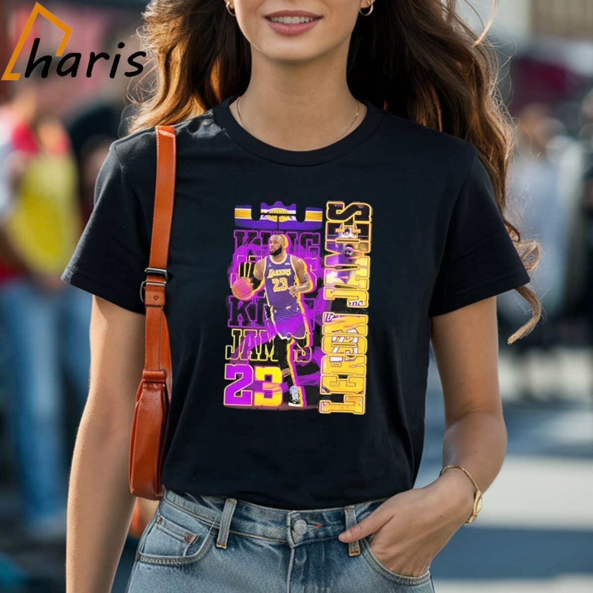 Los Angeles Lakers No 23 LeBron James True King Fan T shirt 1 Shirt
