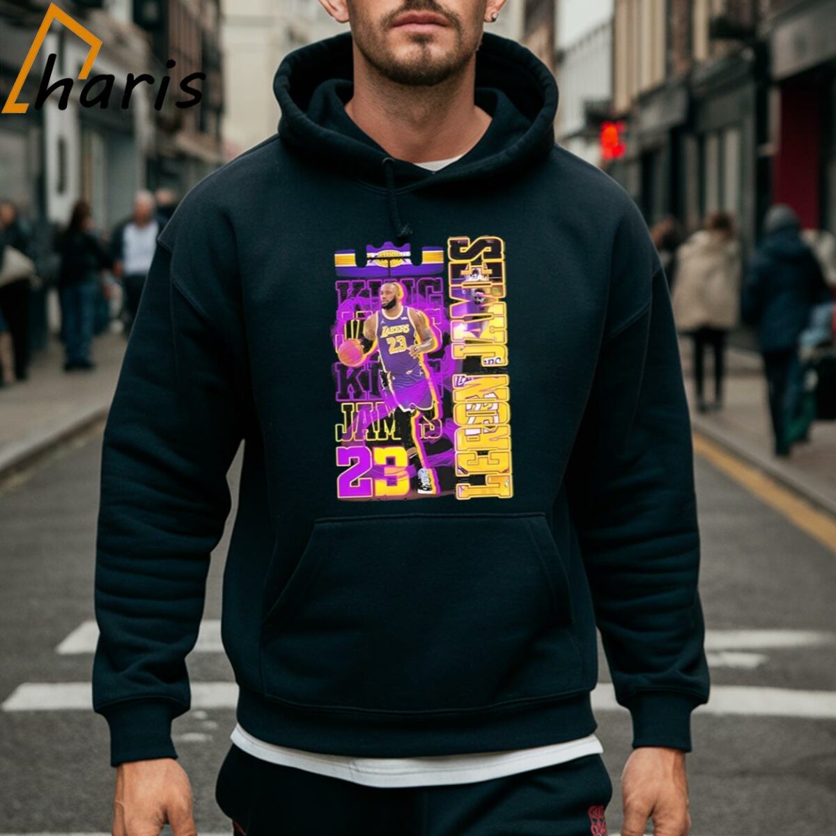 Los Angeles Lakers No 23 LeBron James True King Fan T shirt 5 Hoodie