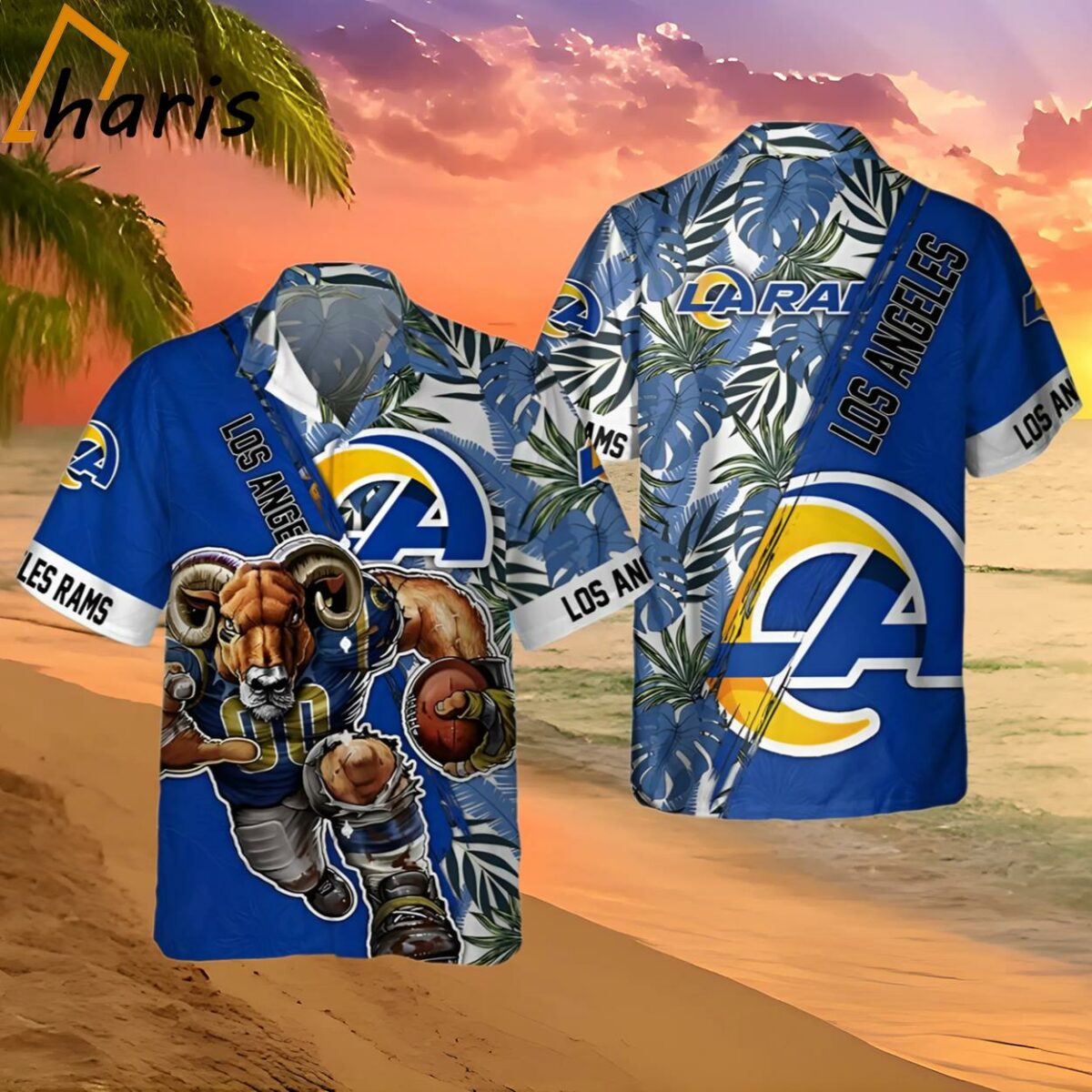 Los Angeles Rams NFL Floral Summer Hawaiian Shirt 2 2