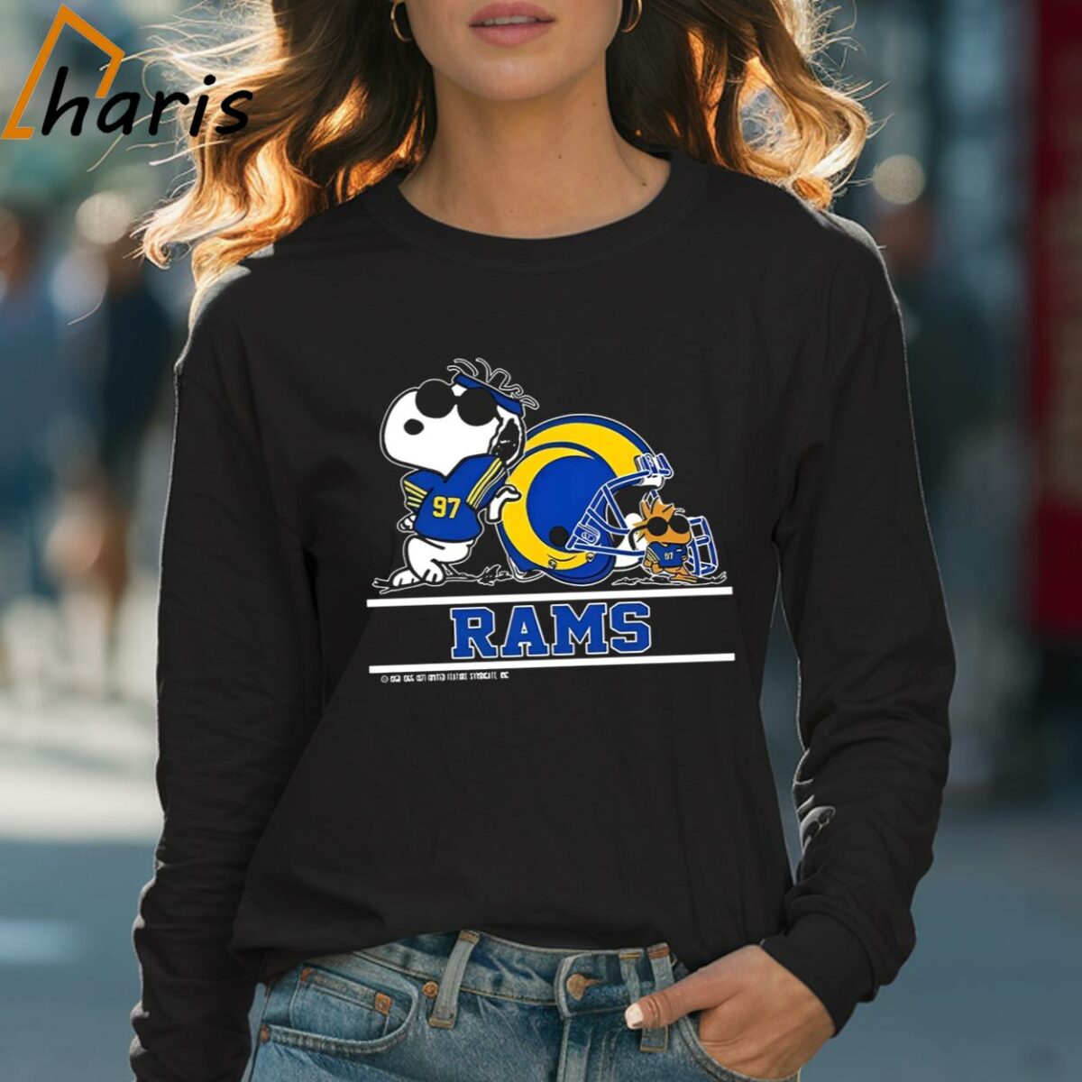 Los Angeles Rams Snoopy Football Captain Peanuts Team 2024 T shirt 4 Long sleeve shirt