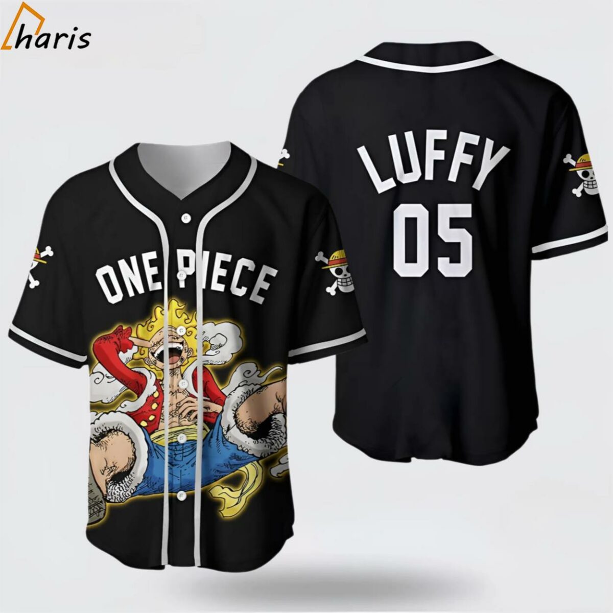 Luffy Gear 5 Baseball Jersey One Piece Anime Sport Style 1 jersey