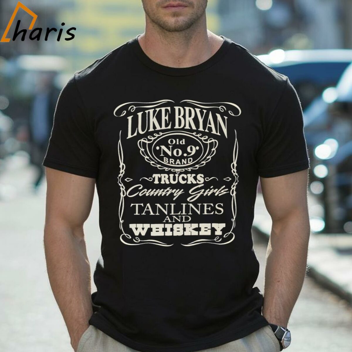 Luke Bryan Concert Shirt Black Kill Lights Tee Trucks Tanlines Whiskey 2 Shirt