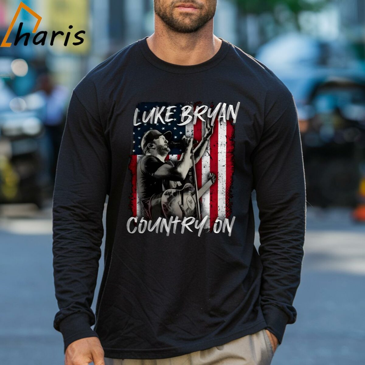 Luke Bryan Country On Tour Black T shirt 3 Long sleeve shirt