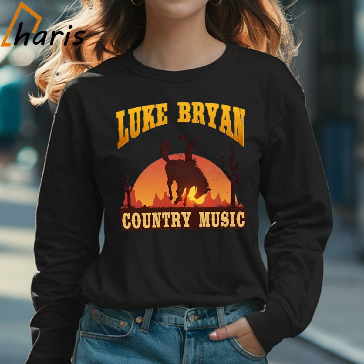 Luke Bryan Cowboy Country Music T shirt 3 Long sleeve shirt