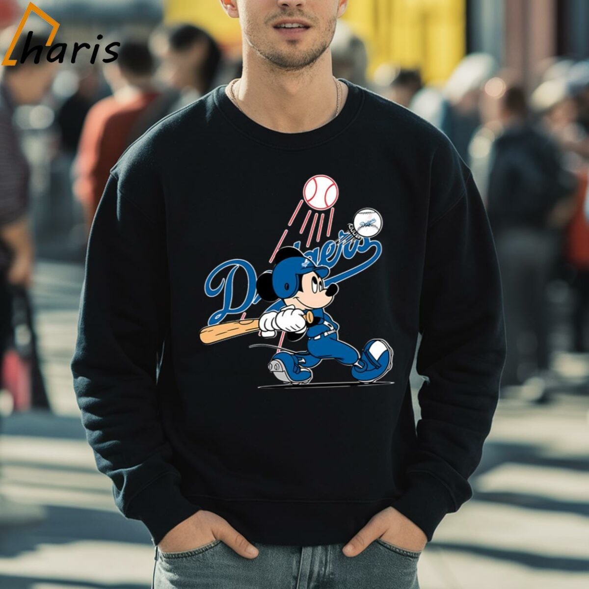 MLB Los Angeles Dodgers Mickey Mouse Player T shirt 5 sweatshirt