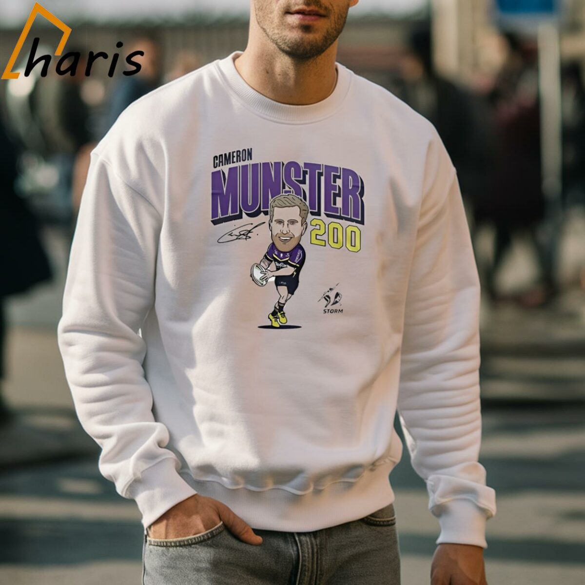 Melbourne Storm Cameron Munster 200 Signature T shirt 5 Sweatshirt