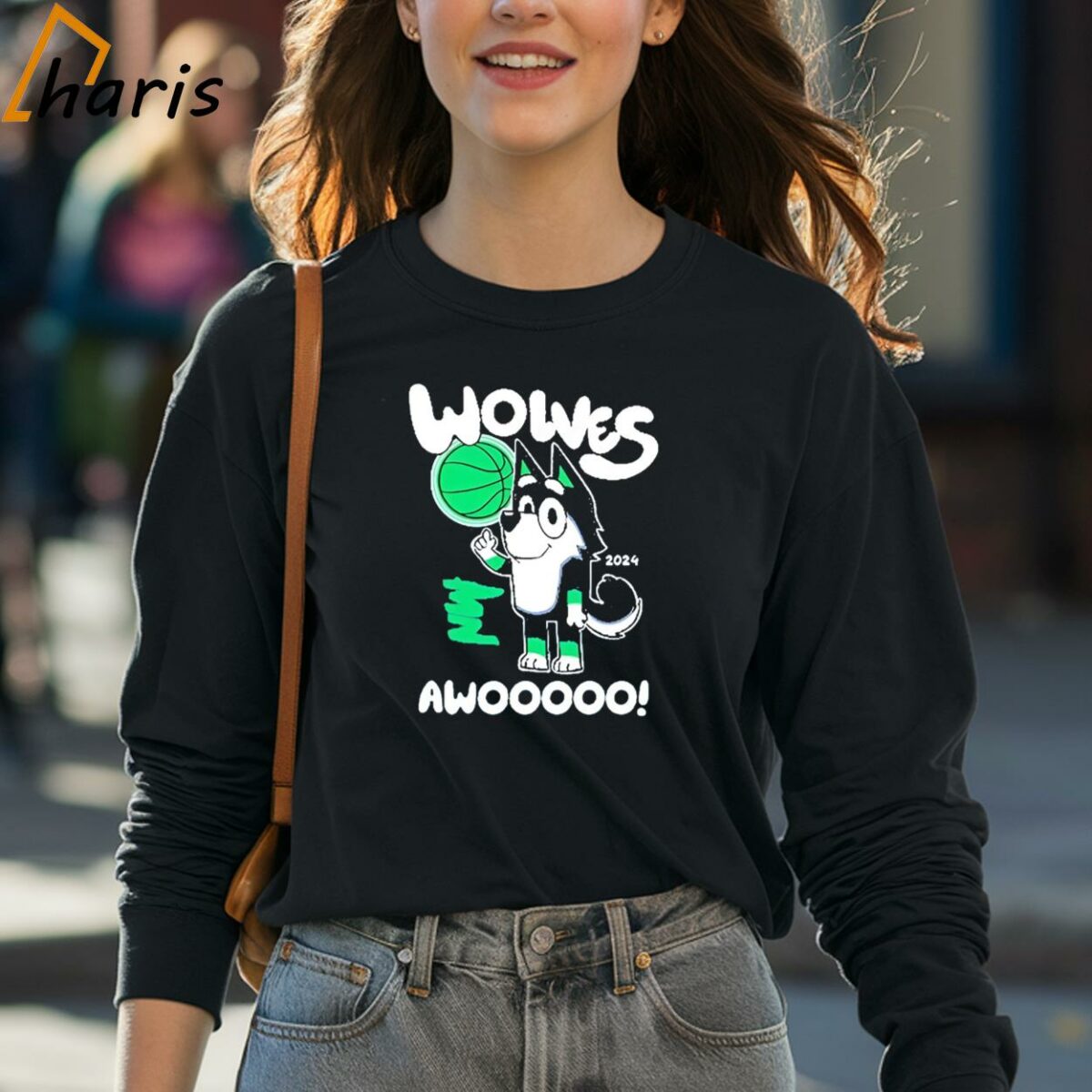 Minnesota Timberwolves Bluey Wolves Awooooo 2024 Shirt 4 long sleeve shirt