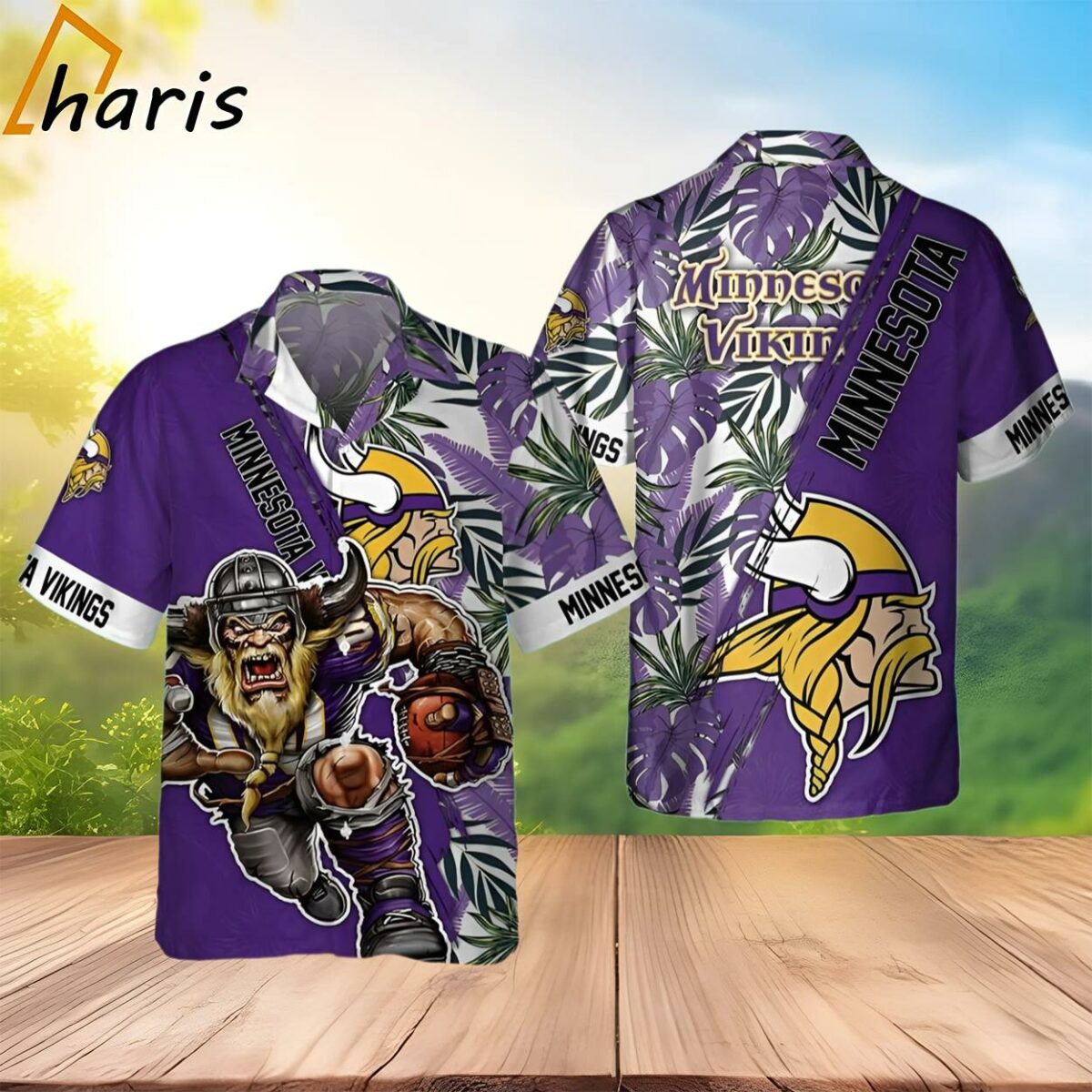 Minnesota Vikings NFL Floral Summer Hawaiian Shirt 2 3