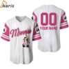 Minnie Mouse White Pink Custom Disney Baseball Jersey jersey jersey