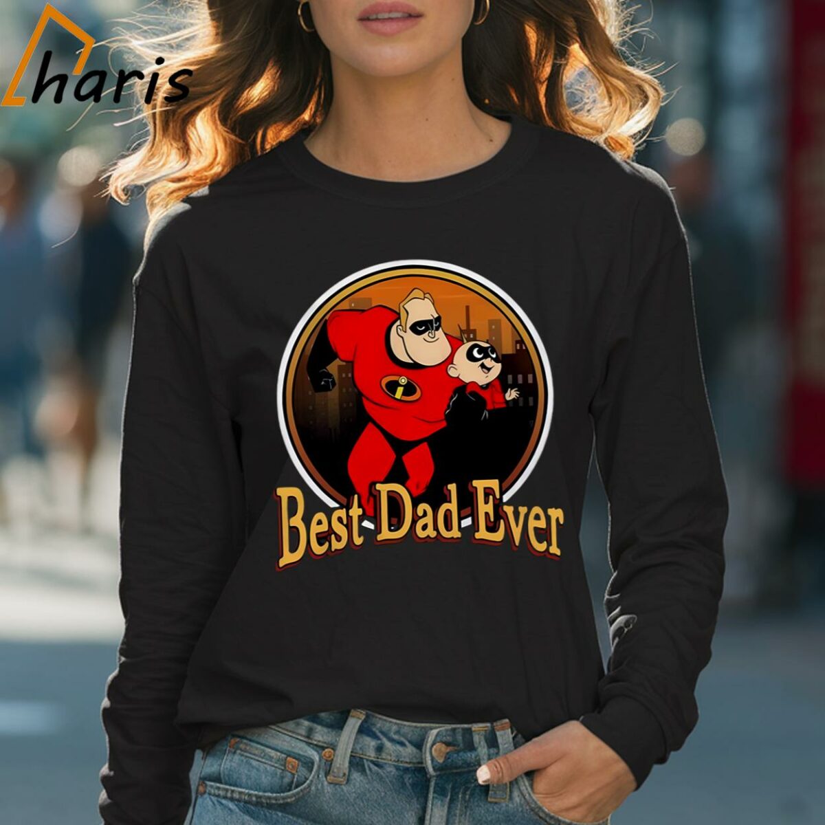 Mr Incredible And Jack jack Parr Disney Dad Shirt 4 Long sleeve shirt
