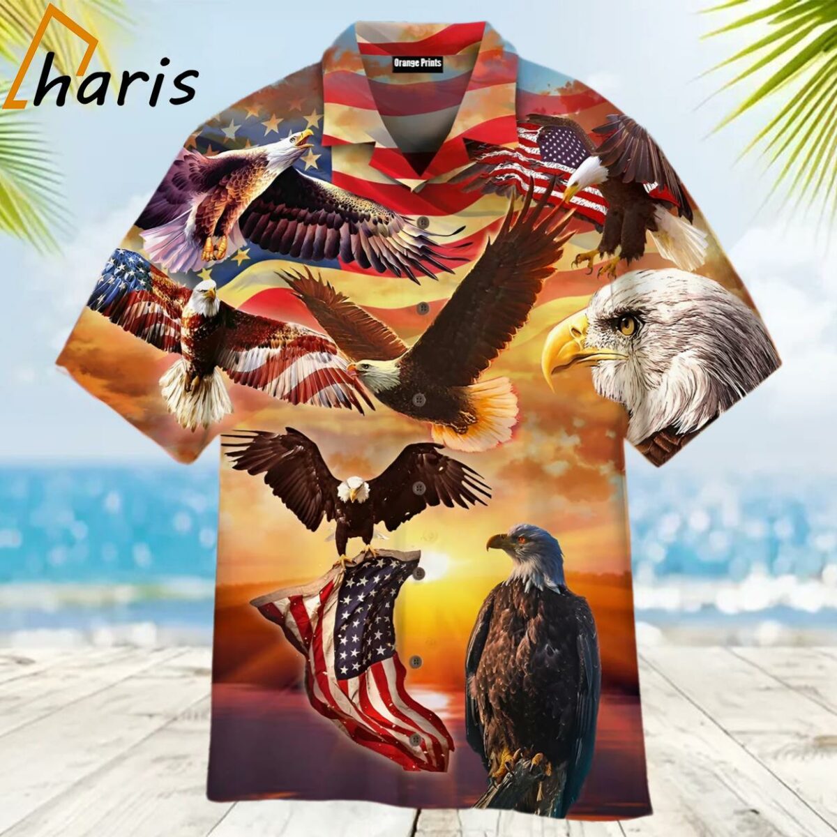 My Patriotic Heart Beats Red White And Blue Flag 4Th Of July Hawaiian Shirt 2 2