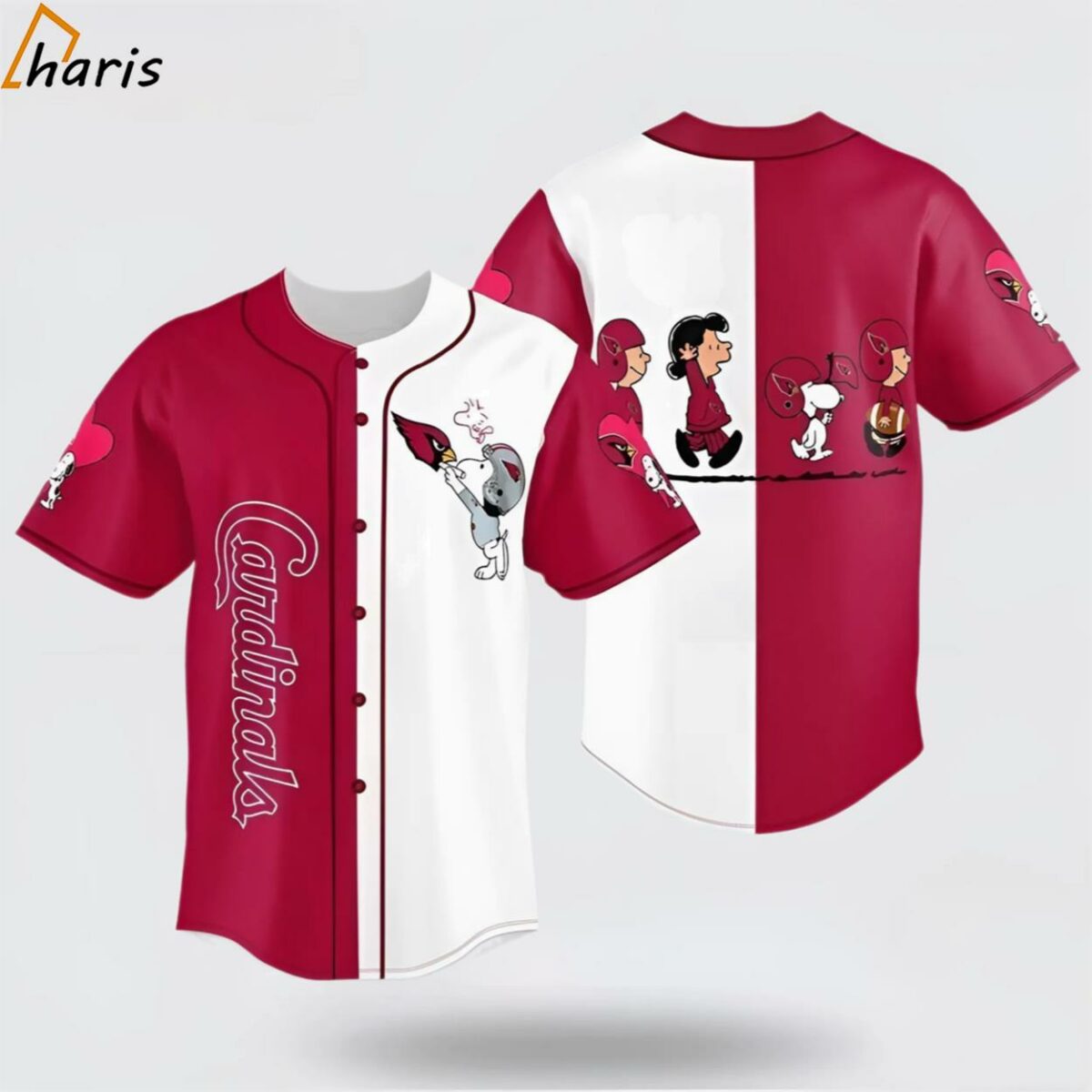 NFL Arizona Cardinals Snoopy Characters Baseball Jersey 1 jersey