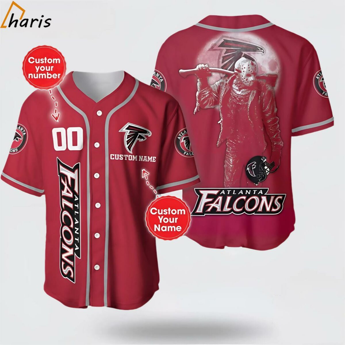 NFL Atlanta Falcons 3D Personalized Skull Stand Out In Style Baseball Jersey 1 jersey