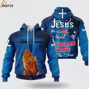 NFL New England Patriots Jesus In My Heart Stand Out In The Crowd 3D Hoodie 1 jersey