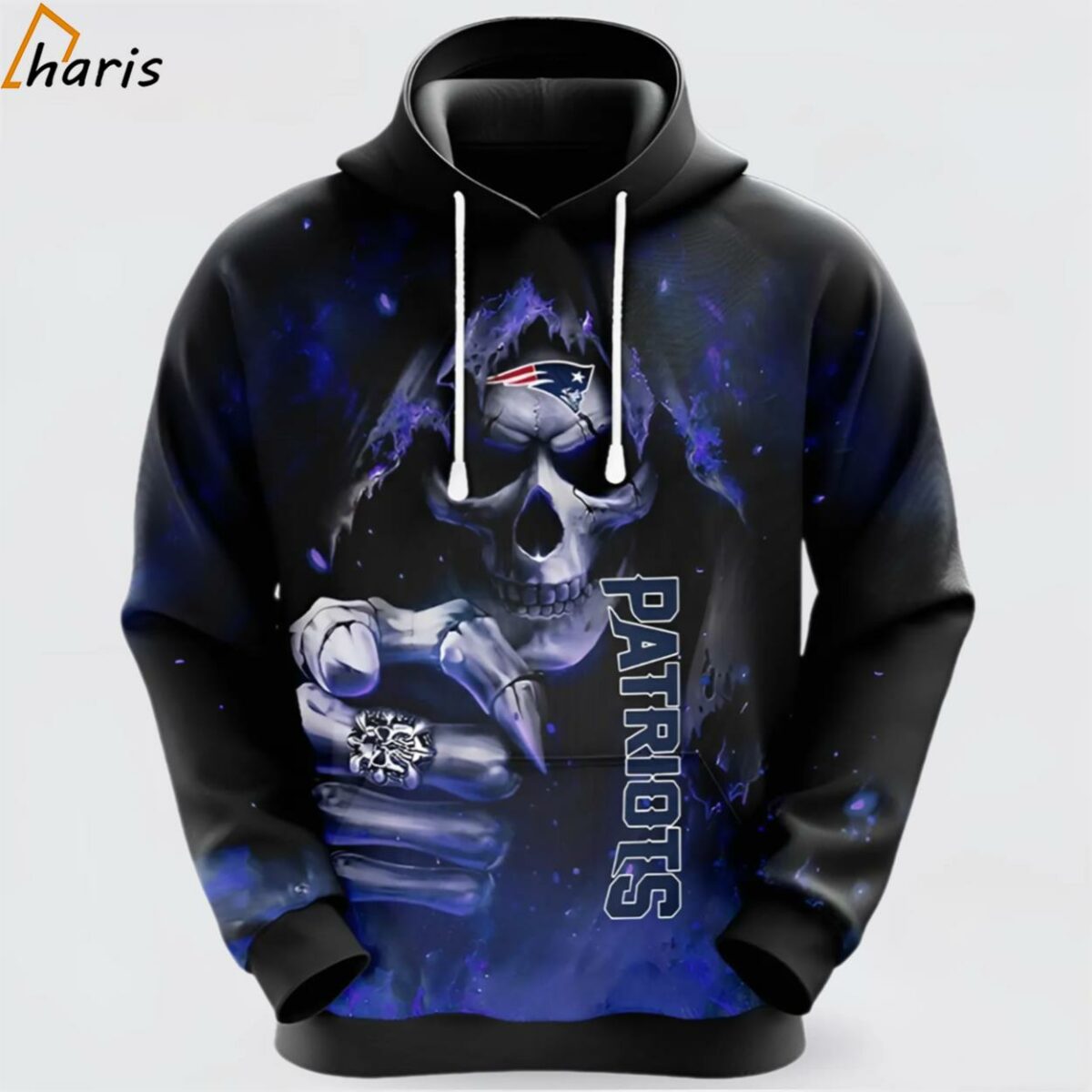 NFL New England Patriots Skull Celebrate Game Day With Flair 3d Hoodie 1 jersey