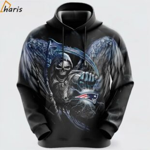 NFL New England Patriots Skull Fashionable Game Time Attire 3d Hoodie 1 jersey