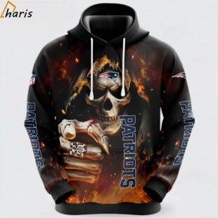 NFL New England Patriots Skull Up For Victory 3d Hoodie 1 jersey