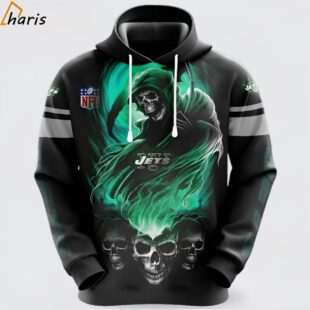 NFL New York Jets Skull Unite In Team Colors 3D Hoodie 1 jersey