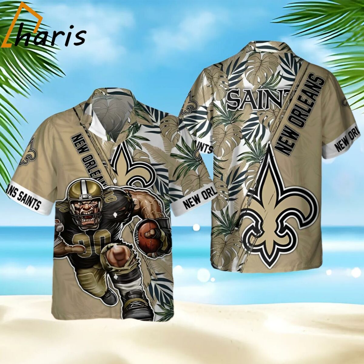 New Orleans Saints NFL Floral Summer Hawaiian Shirt 1 1