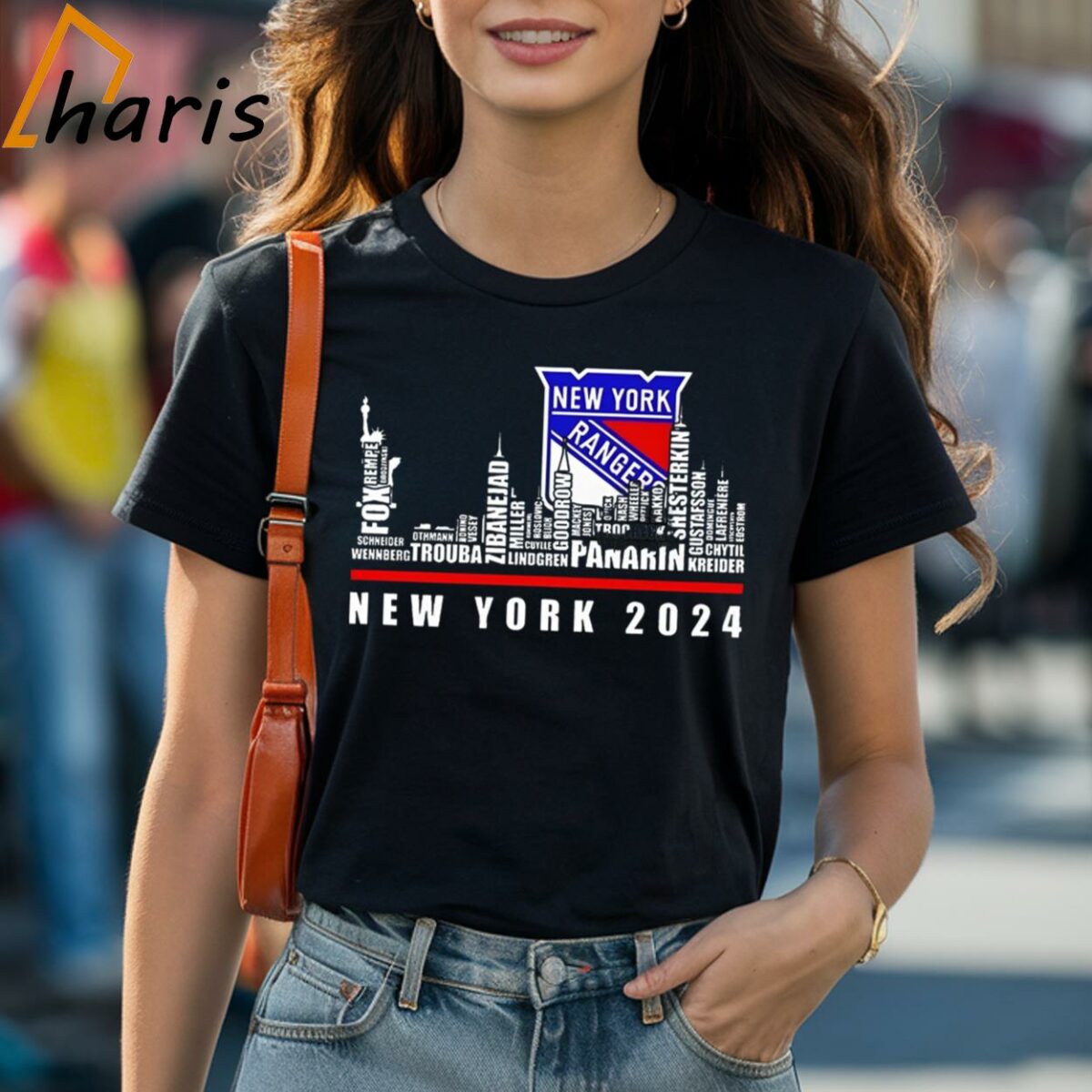 New York Rangers 2024 Player Names Skyline City Shirt 1 Shirt