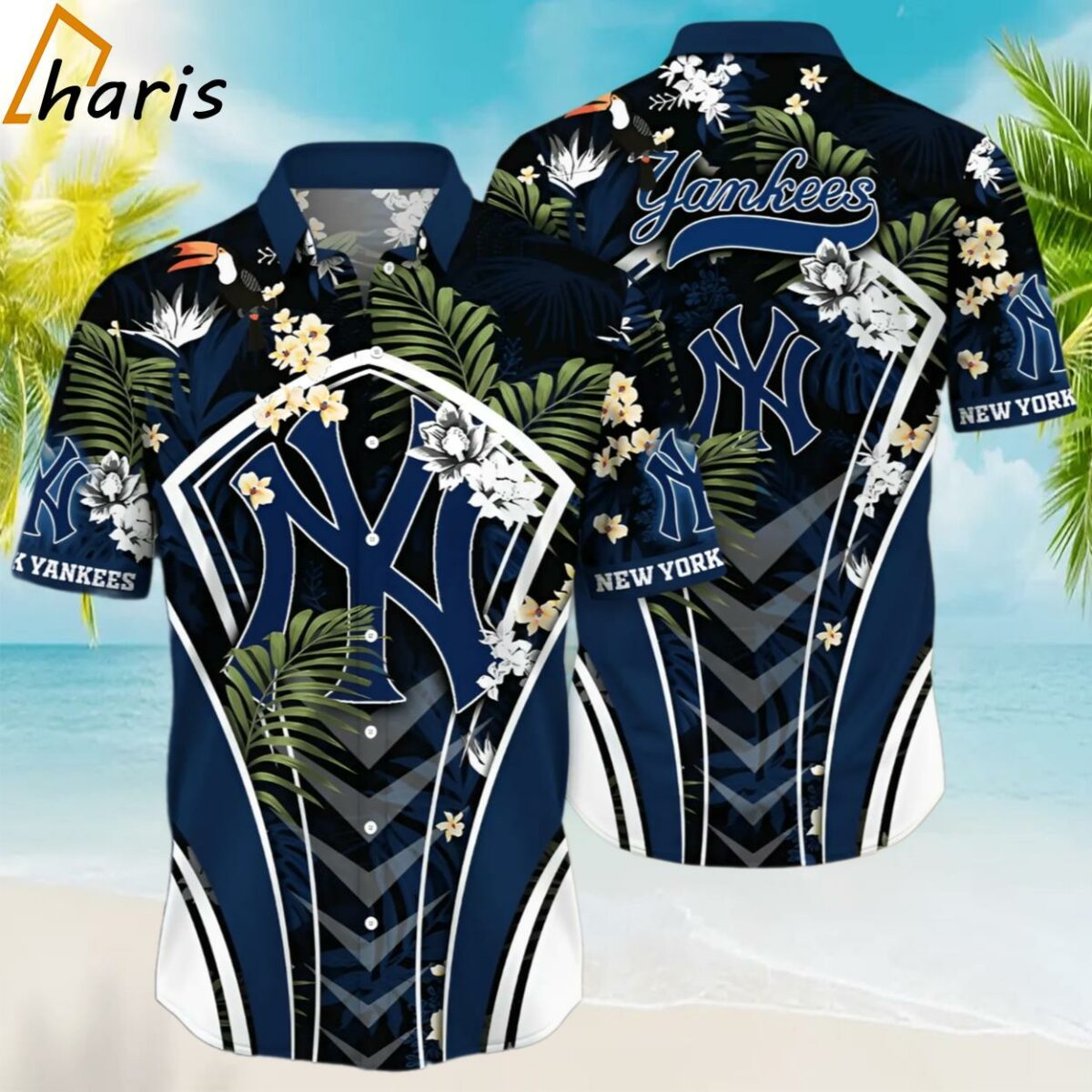 New York Yankees MLB Flower Hawaiian Shirt Best Sports Gifts 1 1