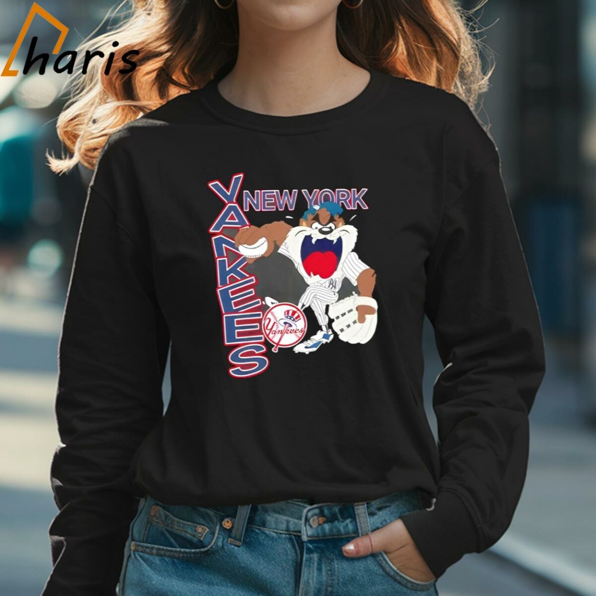 New York Yankees Tasmanian Devil Cartoon Shirt 3 Long sleeve shirt