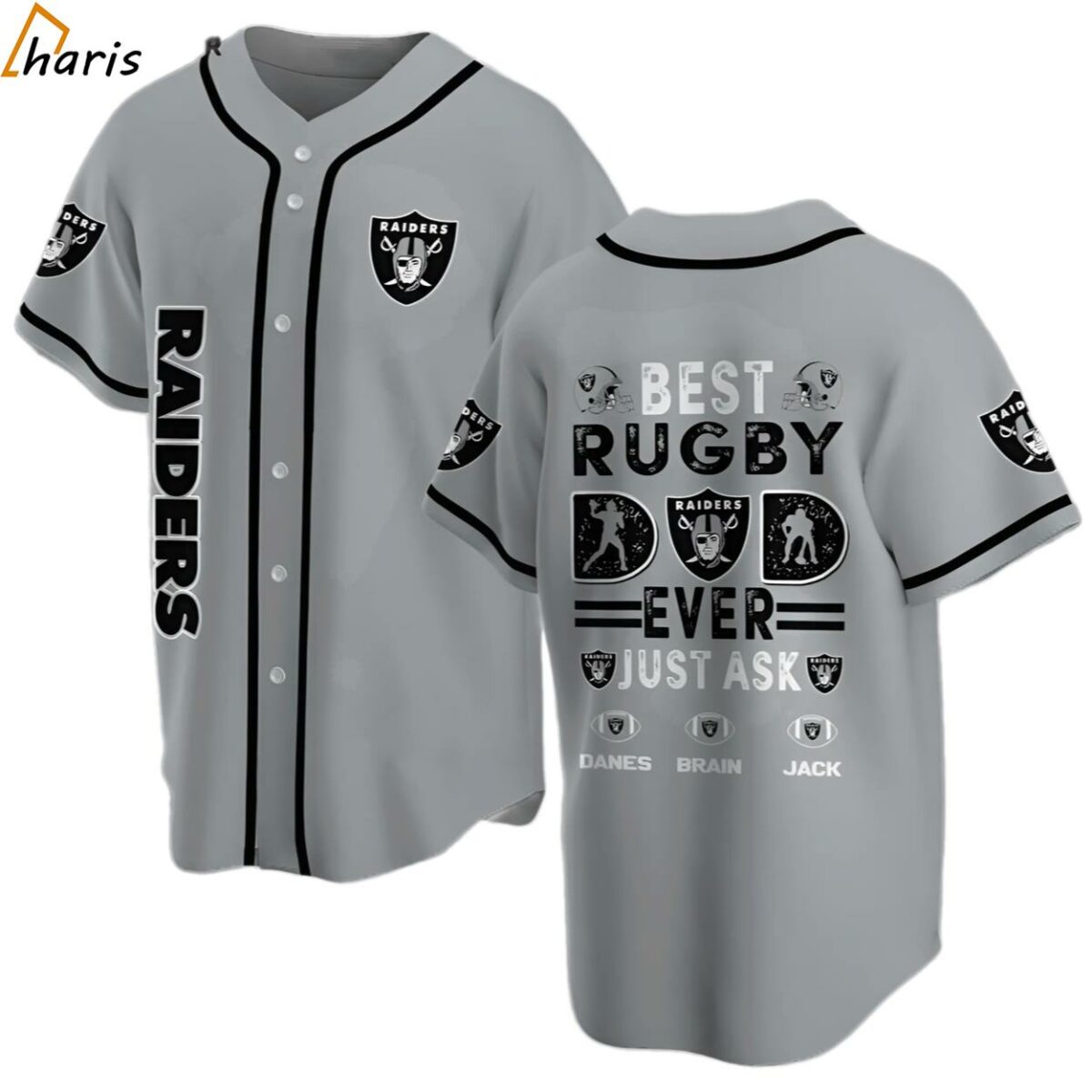 Oakland Raiders Fan Apparel Baseball Jersey jersey jersey