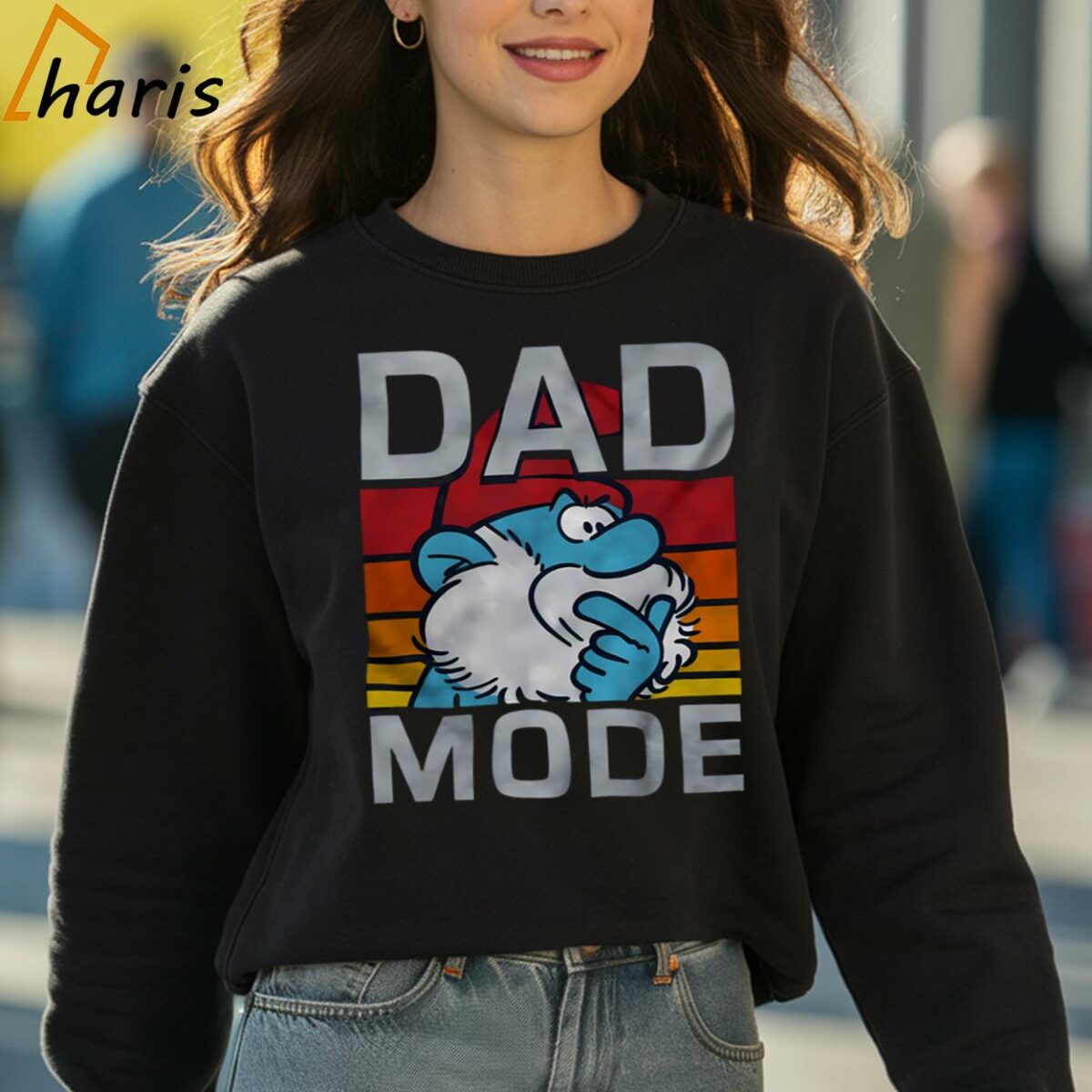 Papa Smurf Dad Mode Crewneck Shirt 3 sweatshirt